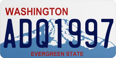 WA license plate ADQ1997