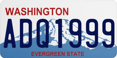 WA license plate ADQ1999