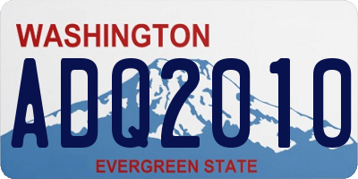 WA license plate ADQ2010