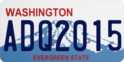 WA license plate ADQ2015