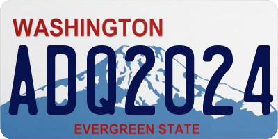 WA license plate ADQ2024