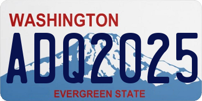 WA license plate ADQ2025
