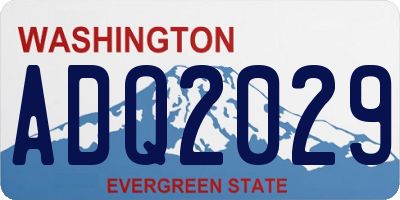 WA license plate ADQ2029