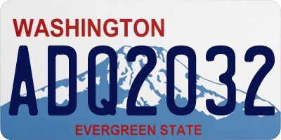 WA license plate ADQ2032