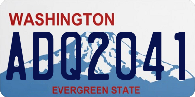 WA license plate ADQ2041