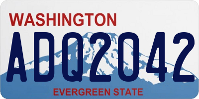 WA license plate ADQ2042