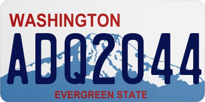 WA license plate ADQ2044