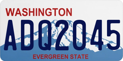WA license plate ADQ2045