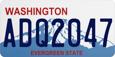 WA license plate ADQ2047