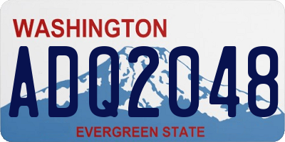 WA license plate ADQ2048
