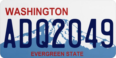 WA license plate ADQ2049
