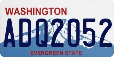 WA license plate ADQ2052