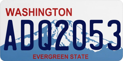 WA license plate ADQ2053
