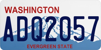WA license plate ADQ2057