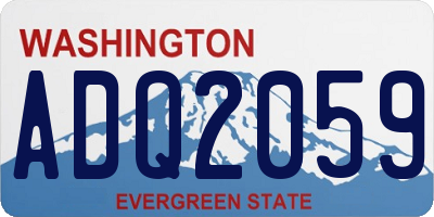 WA license plate ADQ2059