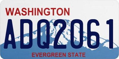 WA license plate ADQ2061