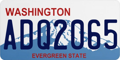 WA license plate ADQ2065