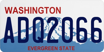 WA license plate ADQ2066