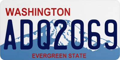 WA license plate ADQ2069