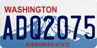 WA license plate ADQ2075