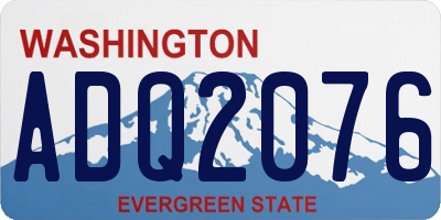 WA license plate ADQ2076