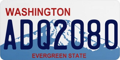 WA license plate ADQ2080