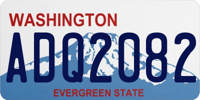 WA license plate ADQ2082