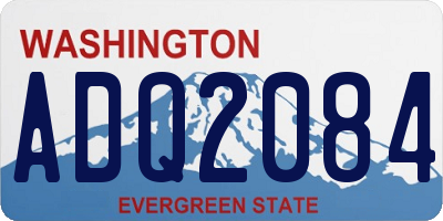 WA license plate ADQ2084