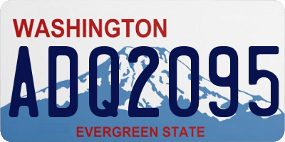 WA license plate ADQ2095