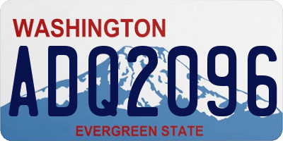 WA license plate ADQ2096