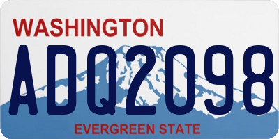 WA license plate ADQ2098