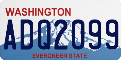 WA license plate ADQ2099