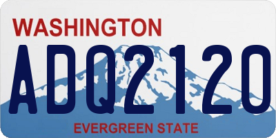 WA license plate ADQ2120
