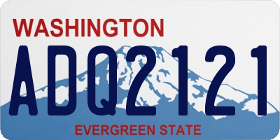 WA license plate ADQ2121