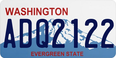 WA license plate ADQ2122