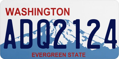 WA license plate ADQ2124