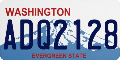 WA license plate ADQ2128