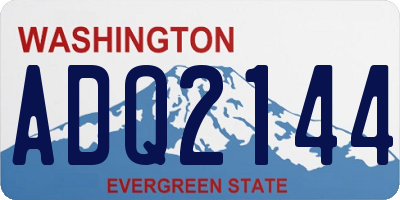 WA license plate ADQ2144