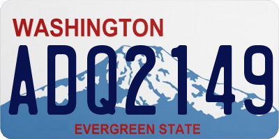 WA license plate ADQ2149