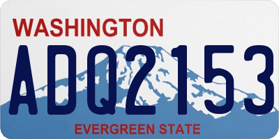WA license plate ADQ2153