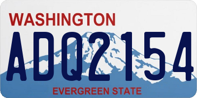 WA license plate ADQ2154