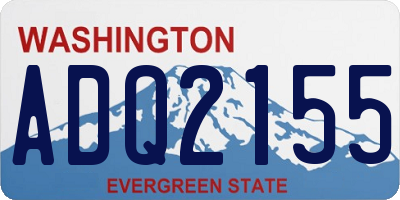 WA license plate ADQ2155
