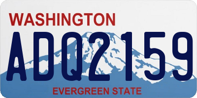 WA license plate ADQ2159