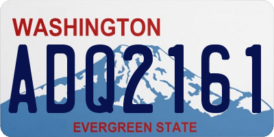 WA license plate ADQ2161