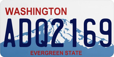 WA license plate ADQ2169