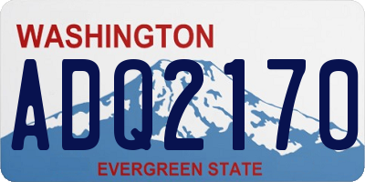 WA license plate ADQ2170