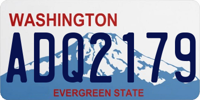 WA license plate ADQ2179