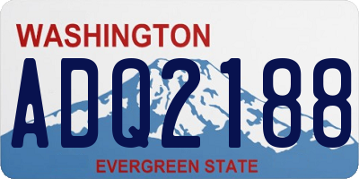 WA license plate ADQ2188
