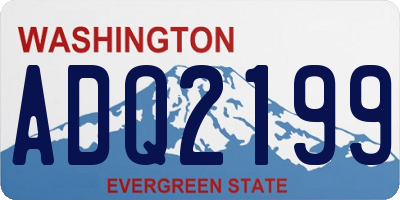 WA license plate ADQ2199