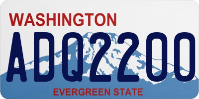 WA license plate ADQ2200